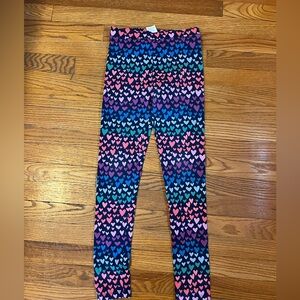 Girls J Crew Factory Heart Print Leggings Pants size 12